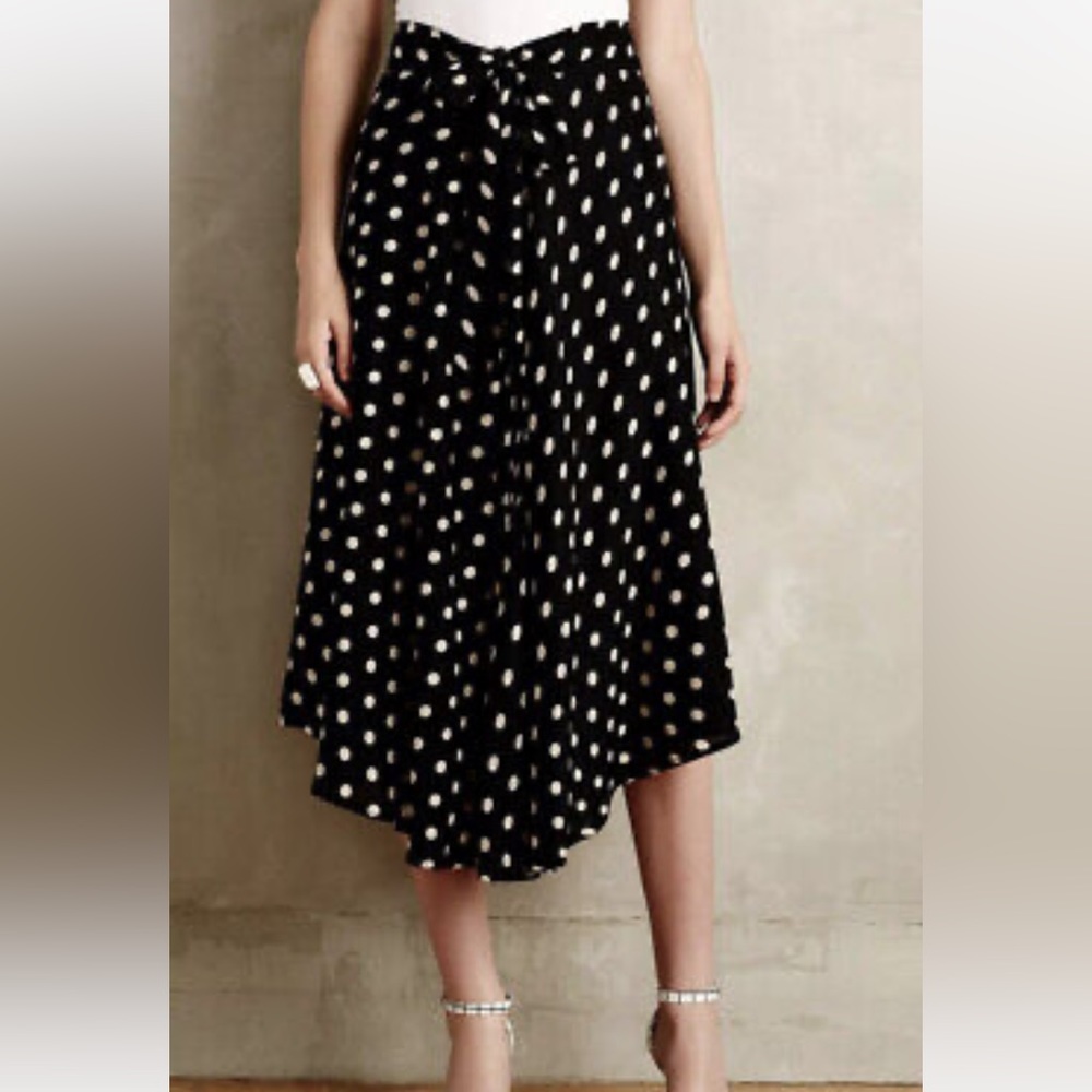 Anthropologie (Porridge) Polka Dot Midi Skirt